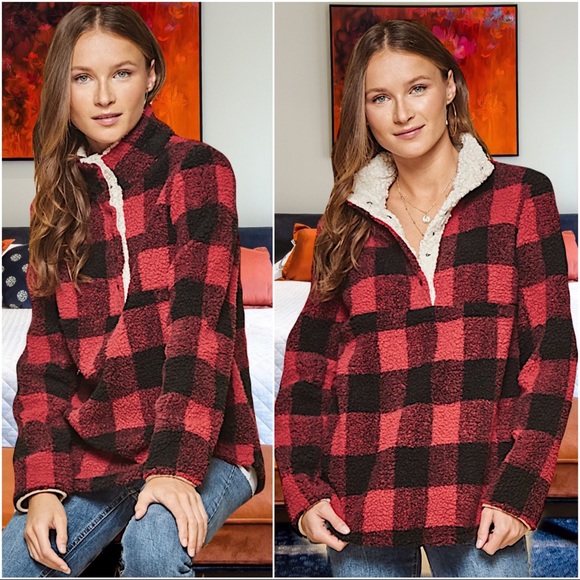 ✨LAST ONE✨Buffalo check flannel pullover - Picture 2 of 3